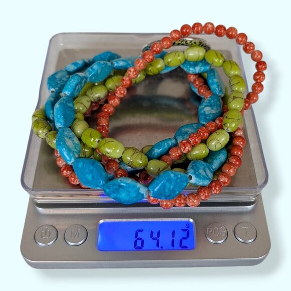 (2/$20) Premier Designs 3-Strand Colourful Beaded Necklace - Picture 5 of 5